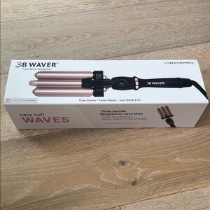 Beachwaver Co. Triple Barrel Curling Iron - Black and Pink